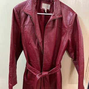 Vintage Worthington Deep Red Genuine Leather Jacket